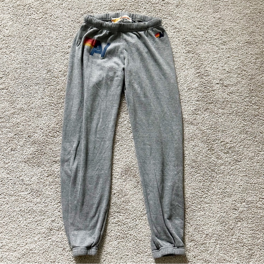 Aviator Nation Womens Logo Sweatpants Heather Grey Sz M - Picture 2 of 7